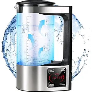 HydroPitcher 68oz Glass Hydrogen Water Pitcher, Kitchen Drinkware Kettle Jug