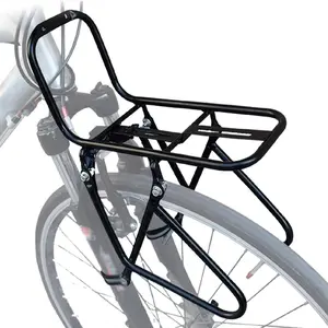 Bicycle Front Rack,  Luggage Touring Carrier Racks 15KG Capacity Mountain  Pannier Cycling Equipment Stand Footstock for Cargo Luggage Picnic Carrier Rack,Black 2