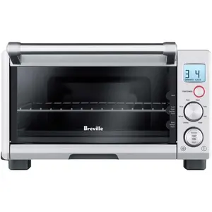 Breville BOV650XL Compact Smart Countertop Toaster Oven with Element iQ System, 8 Cooking Functions, 1800W, Brushed Stainless Steel