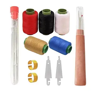 Large Eye Steel Needle Set, 36-Piece Durable Sewing Tools Kit, Needles and Threads, DIY Home Repair Craft Supplies, Portable and Long-Lasting