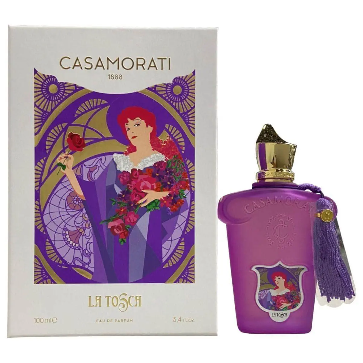Xerjoff Casamorati 1888 La Tosca Luxury Full-Size Exotic Citrus-Infused Women's EDP, 3.4 fl oz Lemon Rose Musk Blend, New in Box, Exotic Women's Fragrance, Full-Size Women's Fragrance