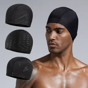 Noble Bird Waterproof Swimming Cap for Men & Women - Enhanced Ear Protection, Comfortable Non-Binding, Long Hair Hat, Ideal for Laps & Training, Soft-Knit Fabric, Ergonomic Design