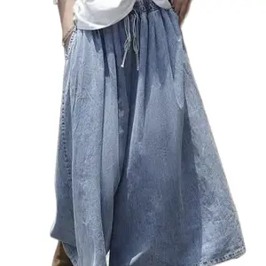 Thunder Thigh Flare Jeans - Boho - Chic High - Waisted Denim Wide - Leg Pants for Women - Elastic Waist & Flowy Fit