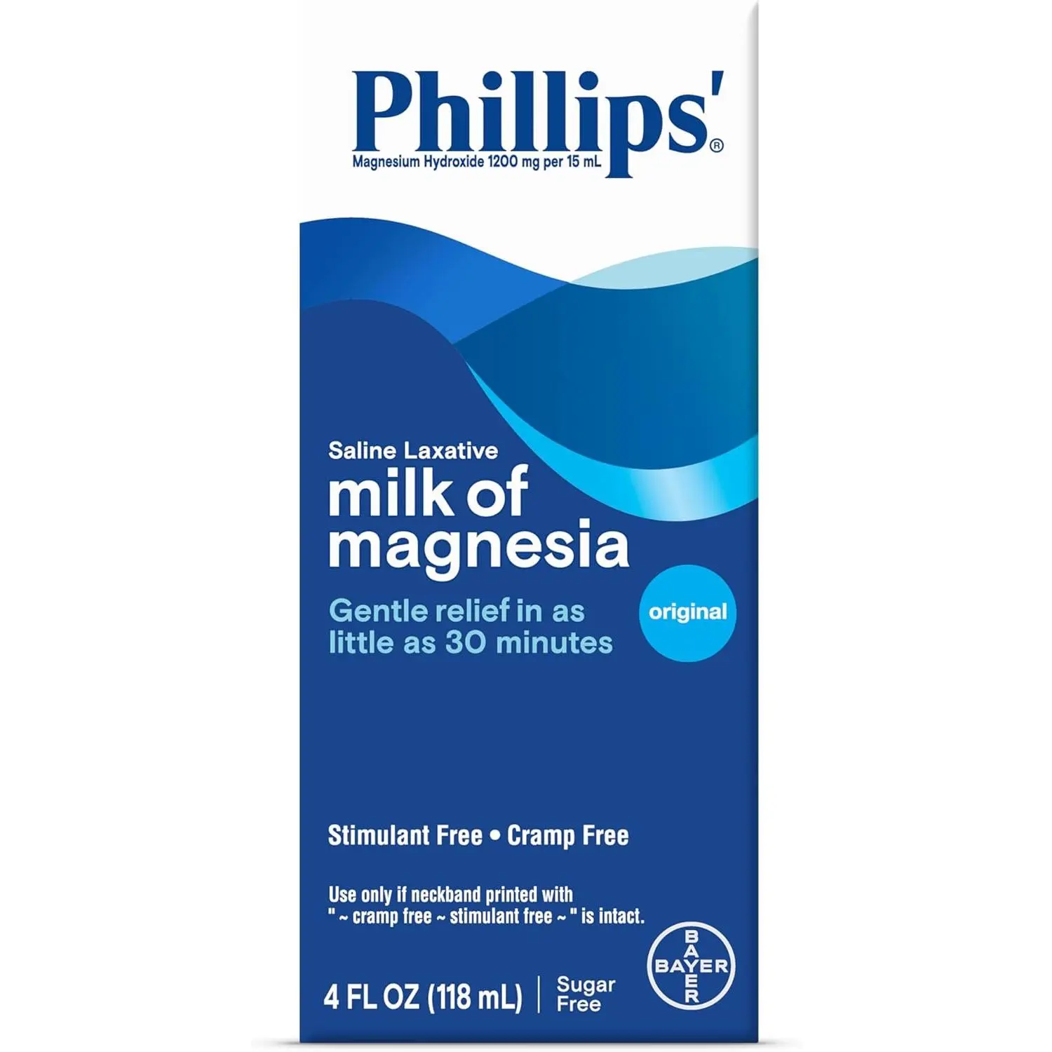 Phillips' Milk of Magnesia, Laxative, Original, 4 Ounce (Pack of 3) - Packaging May Vary