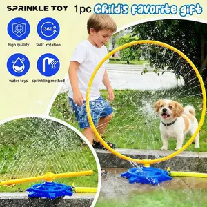 Summer Essentials Spinning Dancing Water Stick & Sprinkler Ring, Fun Interactive Splash Toy for Kids & Pets, Durable Safe Outdoor Play