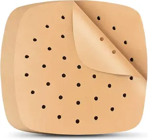 Air Fryer Liners Square Parchment Paper, Set of 100, 8.5 inches square, Air fryer accessories disposable paper liner, Oven liners for bottom of oven, Airfryer parchment paper sheets for baking