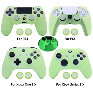 Luminous Glowing in The Dark Game Controller Cover For PS4 PS5 Xbox One Series S X Controller Skin Silicone Covers Accessories Game Console Accessories