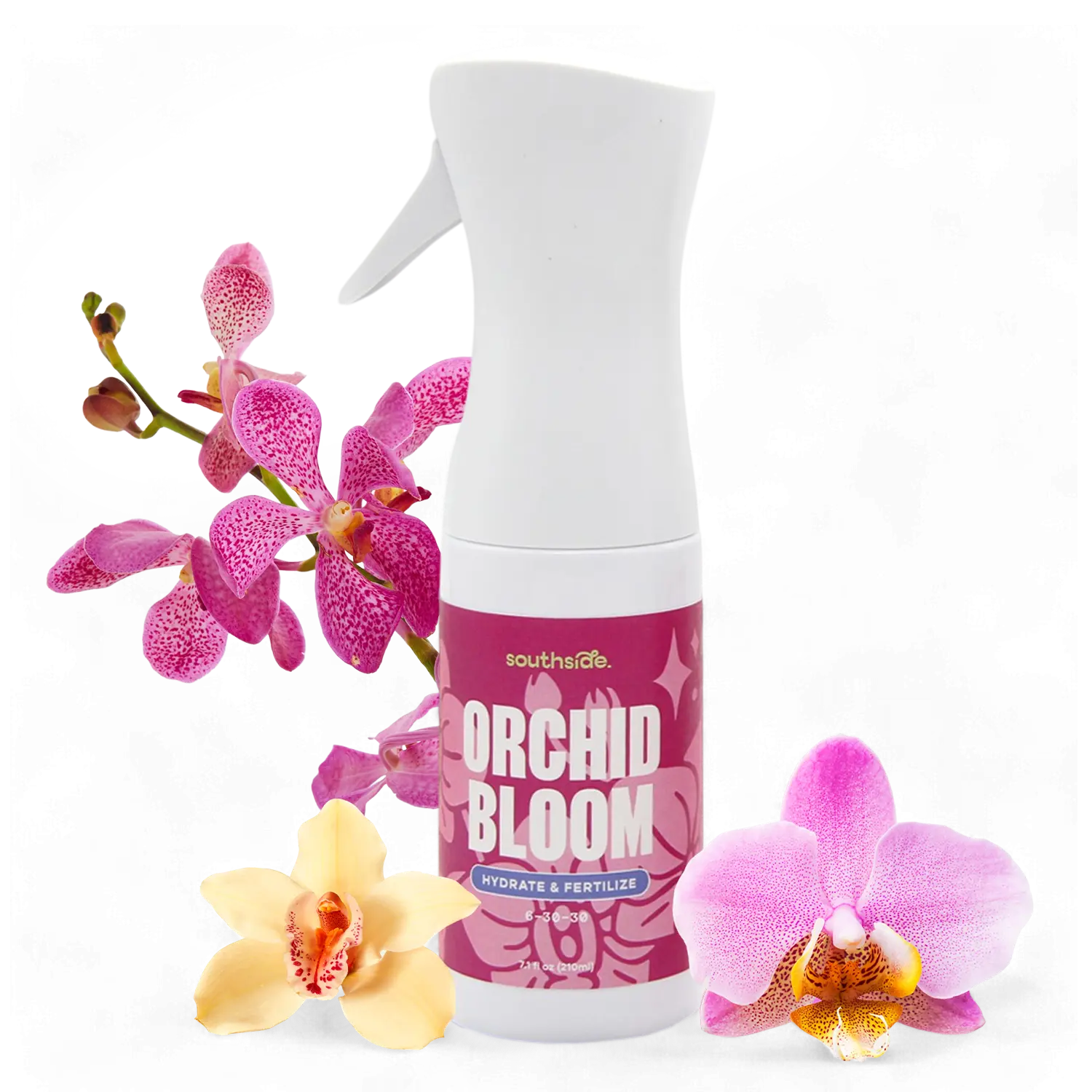Orchid Bloom & Fertilizer - Encourage Orchid Blooms with Precise Nutrition & Humidity - Gentle Formula, Easy Continuous Spray for Maximum Coverage - Concentrated Dried Packets Make Double The Product