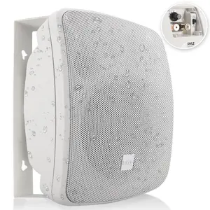 Outdoor Waterproof Speaker - Deep Bass, 2-Way Stereo, White