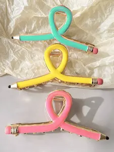 Fashionable hair claws for the back of school season, pencil shaped hair claws, suitable for daily wear, vacation and dating occasions, and also a surprising and exquisite small gift