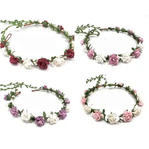 Bridal Flower Crown Style 2 Multi Colors Set 5