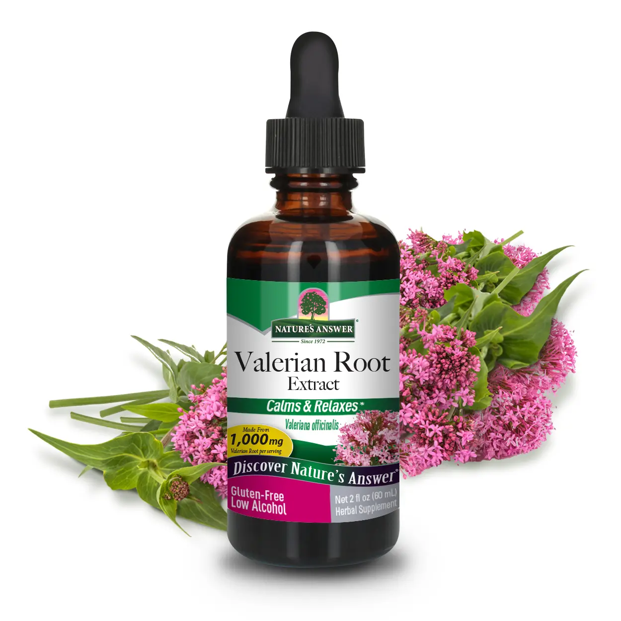 Nature's Answer Valerian Root with Organic Alcohol, 2-Fluid Ounces | Super Concentrated | Gluten-Free | Vegan | Non-GMO | Single Count