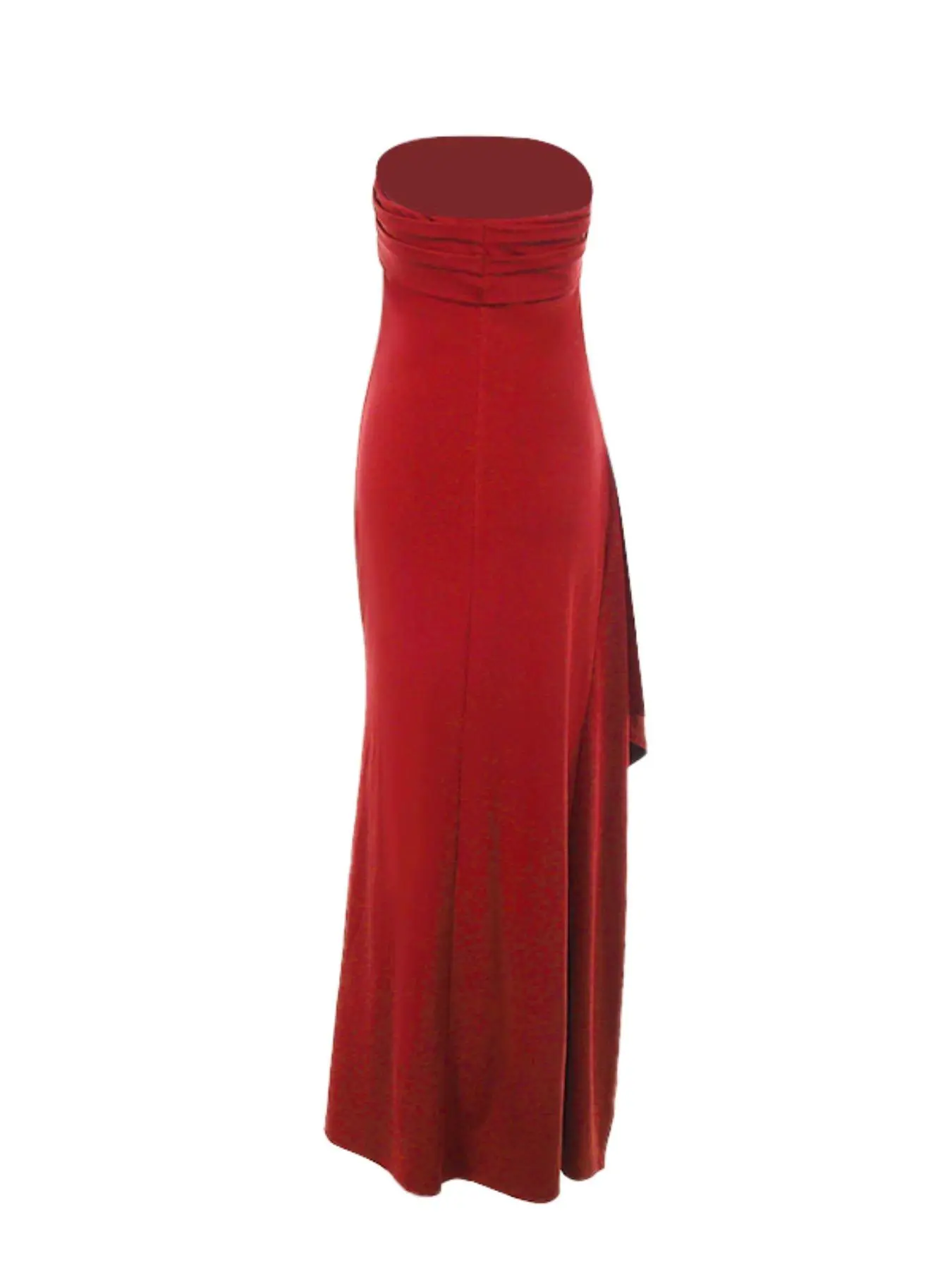 Women's Plain Ruched Backless Split Thigh Bodycon Tube Dress, Elegant  Strapless Maxi Dress for Party Club Dating Wear, Ladies Spring & Fall  Clothes black tie dresses Formal Elegant Dress - TikTok Shop