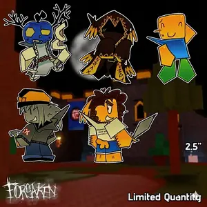 Roblox Forsaken survivors keychains Builderman Shedletsky Dusekkar Taph Two Time Chance 007n7 Elliot Guest 1337 Noob, Forsaken Keychain, Forsaken Roblox Keychain, Roblox Keychain