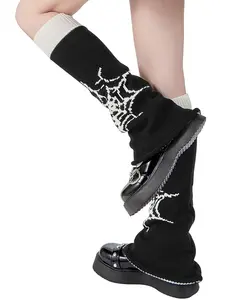 Leg Warmers Y2k Kawaii Black White Cute Leg Warmers Y2k Goth accessories for Women Girls 80s Party Sports