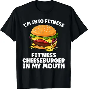 100% Cotton Funny Cheeseburger For Men Women  Burger Hamburger Lover T-Shirt Distressed Graphic