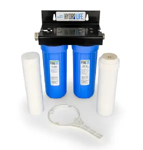 Hydro Life Hydroponics Twin Filter Kit - Essential Filtration System for Hydroponic Gardening, Improves Water Quality and Nutrient Absorption, Easy to Install and Use, Ideal
