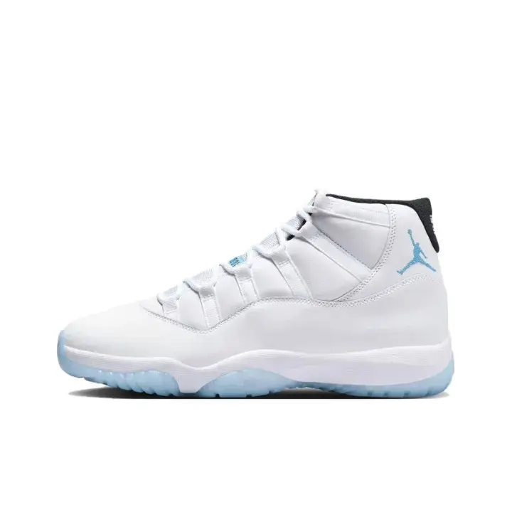 High top leather basketball sneakers white unc light blue jumpman logo icy translucent outsole upper viral daily ootd cushioned insole arch support wide fit travel walking lightweight non slip festival must have unisex breathable casual