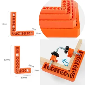 90 Degree Right Angle Locator L-Shaped Woodworking Positioning Squares Clamps Reusable Clamp With Thread Plank Stone Material Splicing Clamp Tool