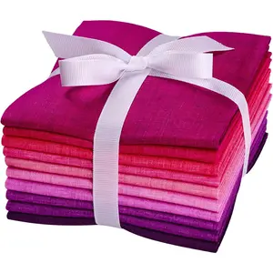 - 11 Options Solids with Tweed Tonals - Color Cotton Quilting Bundles 10pcs Fat Quarters 18"x21" - Medium Weight 5.2oz-for Quilting, Sewing and Crafts-Wildberry(Pinks+Purples)