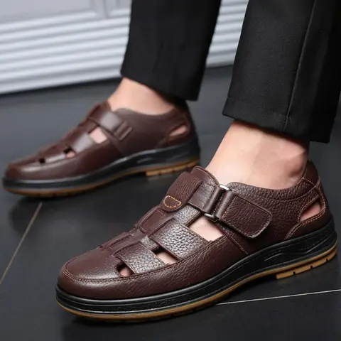 Men's Summer Hollow Out Casual Sandals, Anti-Slip Soft Lightweight Sole, Outdoor Camping Breathable Shoes, Indoor Daily Wear, Gift Idea, Footwear Sandal