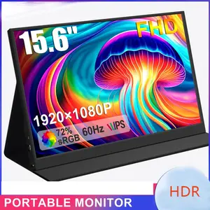 W&O Portable Monitor| 15.6" FHD 1080P 60Hz Laptop Screen Extender for PC Mac Xbox Switch PS5 iPhone| IPS Display Computer Display HDR External Screen Game| Workfromhome