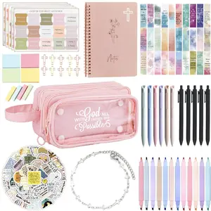 Bible Study Supplies, Bible Journaling Kit for Women Annotation Kit, Study Group Essentials Accessories Set for Women, Beginner Christian Gifts