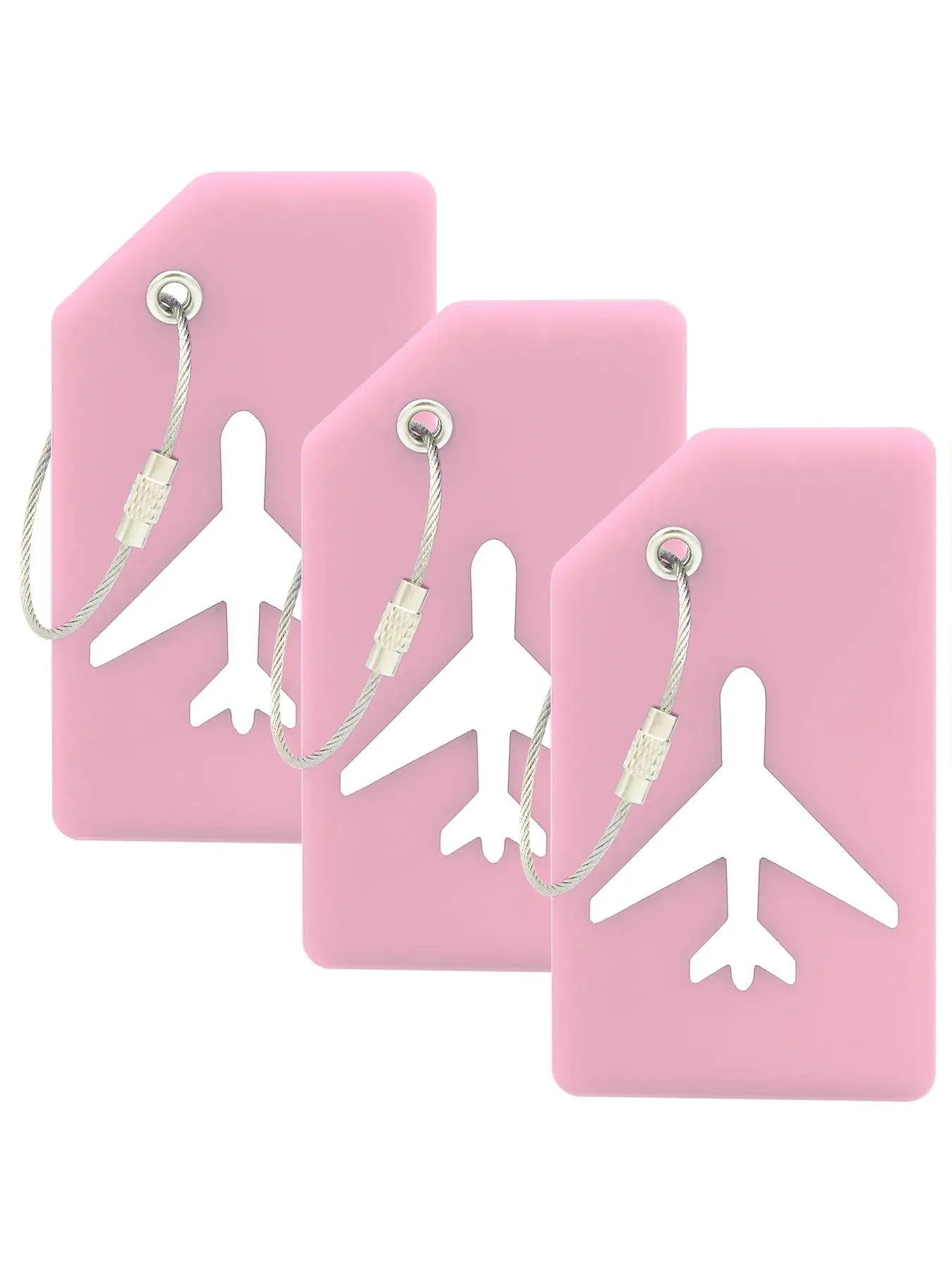 Summer 2025 Travel Luggage Tag, 3 Counts Privacy Protection Soft Silicone Luggage Tags for Suitcase Luggage Travel Bag Tags