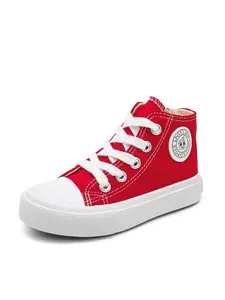 Opoee High-Top Zipper Canvas Shoes, School Season Sneakers, Classic Youth Sports Shoes, Tennis Shoes, Baby Skateboard Shoes