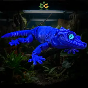 DG Articulated Gargoyle Gecko – 3D Printed Realistic Reptile with Glass Eyes