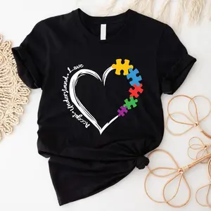 Autism Awareness Shirt, Accept Understand Love T-shirt, Autism Heart Sweatshirt, Cute Puzzle Shirt, Gift For Teacher, Sped Teacher Hoodie, Gift For Mom. Casual Fabric shirts men