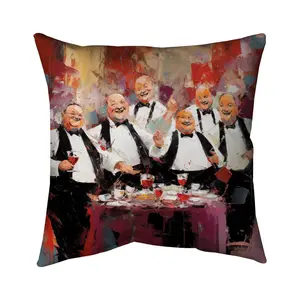 Begin Home Decor 5543-1616-GA137 16 x 16 in. Good Friends Kitchen American White Pillow - Home Decor