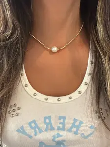 Protect Your Pearls of Wisdom – Gold Choker with Power Chakra Pearl