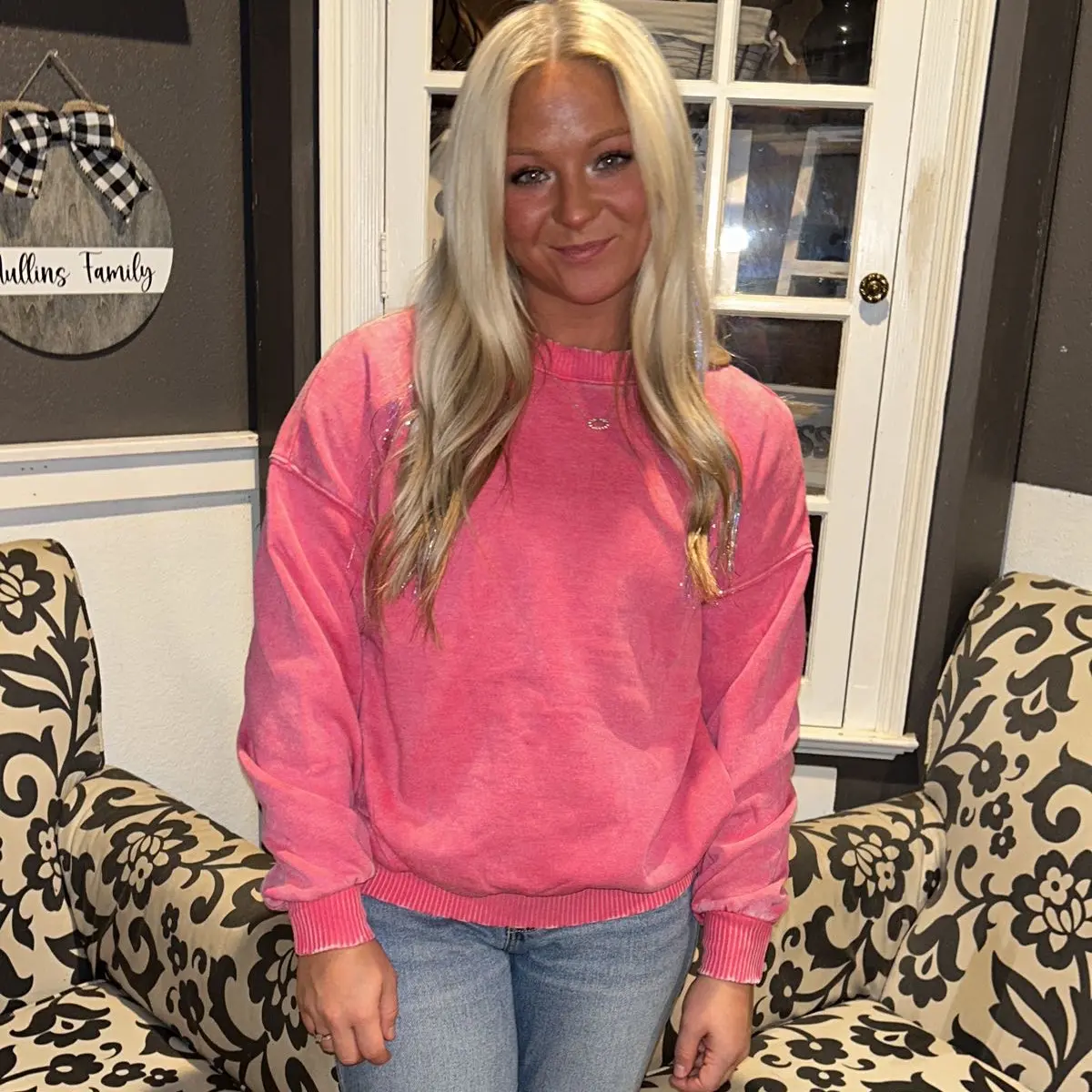 Zenana oversized acid wash sweatshirts