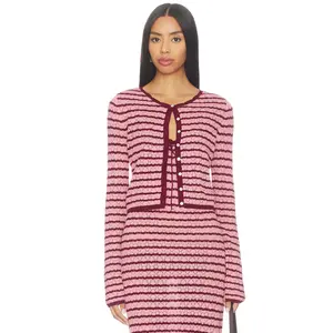 LSPACE Rosalie Cardigan in Strawberry Stripe