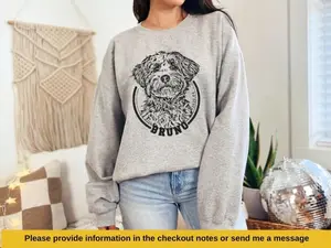 Custom Pet Sweatshirt from photo, Personalized Dog Shirts, Dog Sweatshirt, Dog Mom Gift, Pet Name Sweatshirt, Custom Pet Dog Sweatshirt