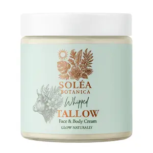 Soléa Botanica – Whipped Tallow Face & Body Cream A moisturizer so clean, it has only one ingredient and all the glow. 3oz