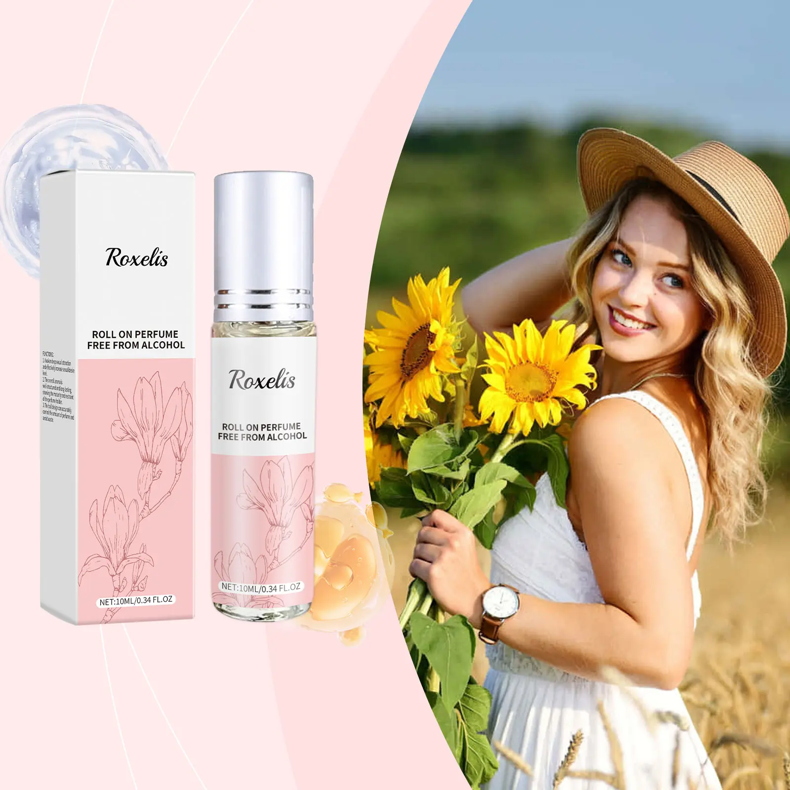 Roxelis Elegant Orchid Perfume Lasting Fragrance Natural Fresh Elegant Lasting Charming Daily Date Portable Perfume
