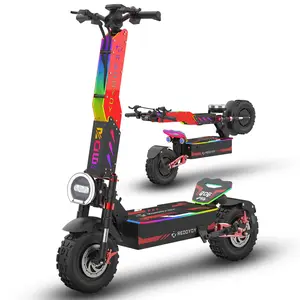 RD6 PRO 13-inch 72V 5000W High-Power Scooter with 100 km/h Top Speed, Hydraulic Shock Absorbers,Foldable Frame, Digital LCD Display, and Seven-Color Lights,Christmas gifts