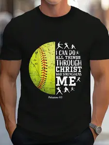 100% Cotton Softball Shirts For Gifts Softball T Shirts Teen T-Shirt Women's Men's Graphic Tee Crew Neck summer vacation Tops
