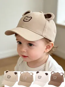 Baby Hat Spring Autumn Boy Cute Baseball Cap Girl Sun Protection Hard Brim Adjustable Snapback Suitable for Travel Beach Outdoor 1-3 Years Head Circumference 44-50cm