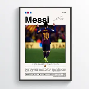 Lionel Messi poster, Ballon d'Or winner, Argentina football print, football wall art, football decor, Messi artwork, Messi poster