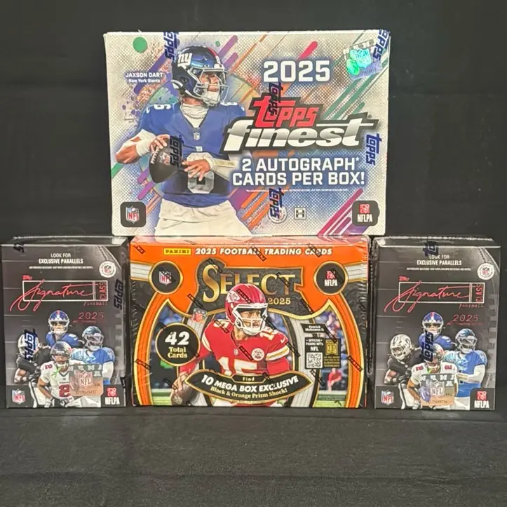 NFL 2025 MIXER BREAK #11 — 2025 TOPPS FINEST HOBBY + SELECT ORANGE MEGA + 2 SIGNATURE CLASS BLASTERS
