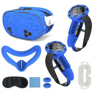 For Meta quest3S Silicone case, Quest3s Case 7-piece set, drop and dust resistant, quest3S accessories Wearable