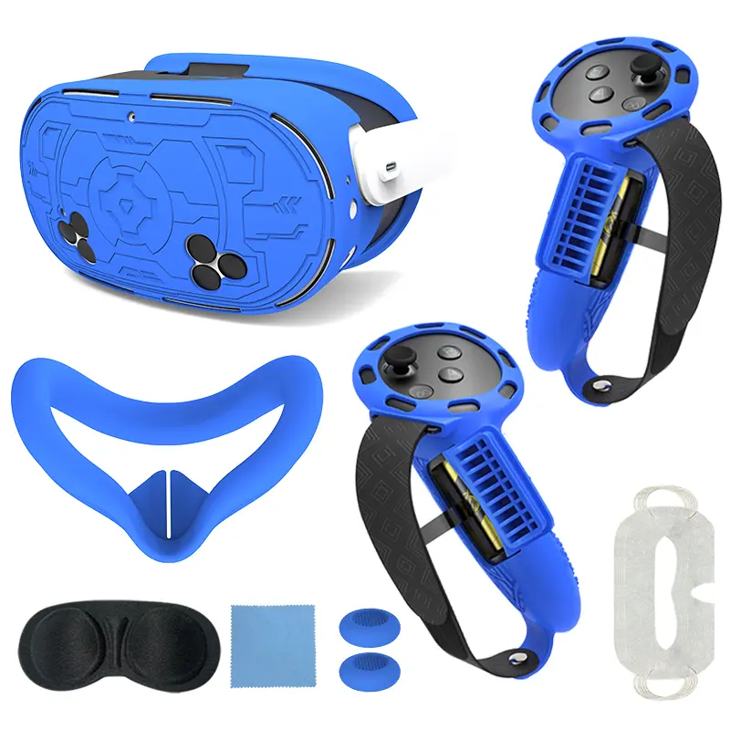 For Meta quest3S Silicone case, Quest3s Case 7-piece set, drop and dust resistant, quest3S accessories Wearable