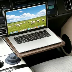 Desk for Laptop, 360? Rotation Cup Holder Table,13" * 9.8" Rectangle   Table Tray, Laptop Holder for  Compatible with  &