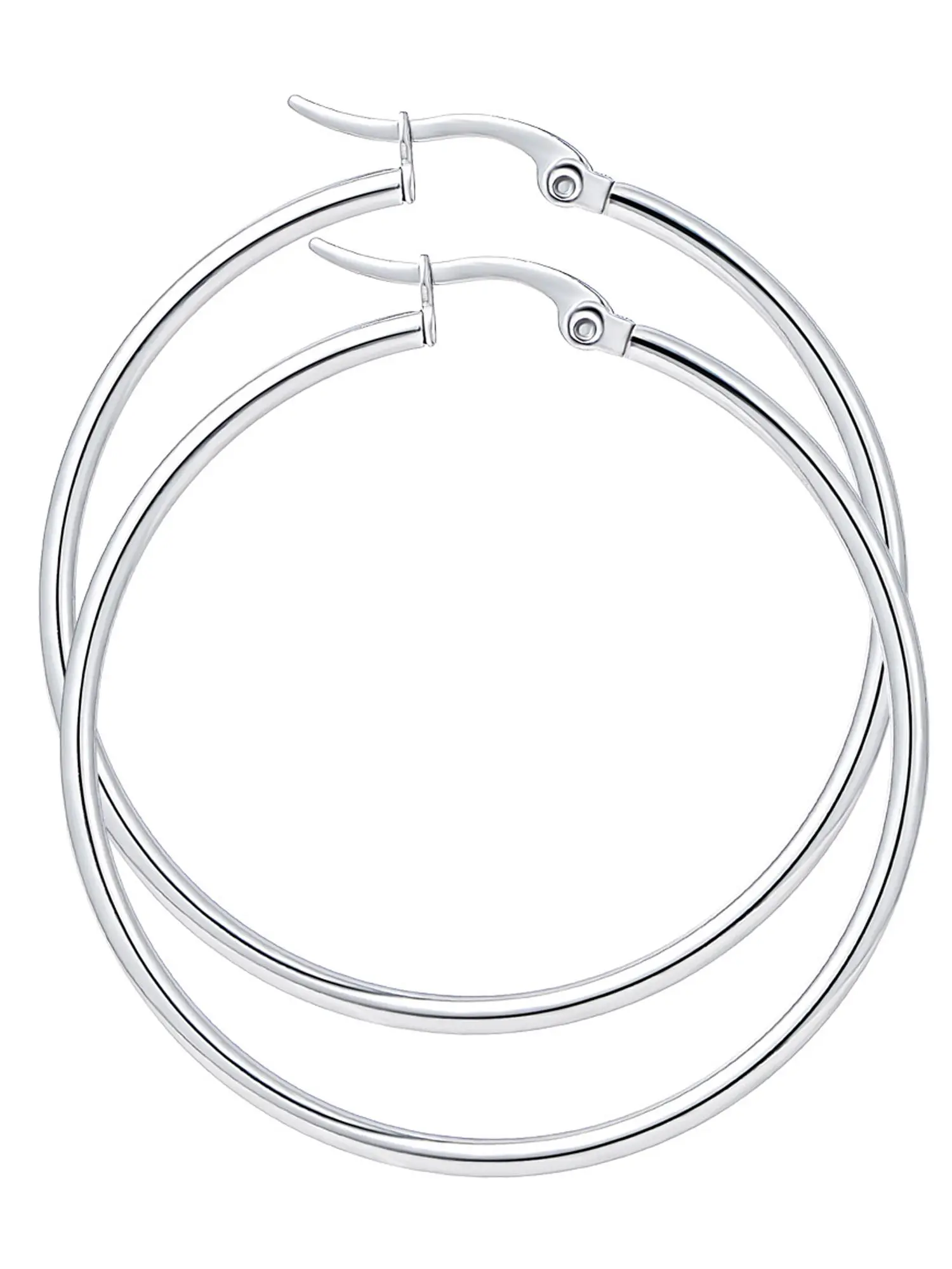 1/3 Pair Stainless Steel Hoop Earrings, Cute Huggie Earrings for Women, High Quality Earrings, Casual Style, All Seasons, Plain Pattern, No Choking Hazard, Hoop Shape Earrings