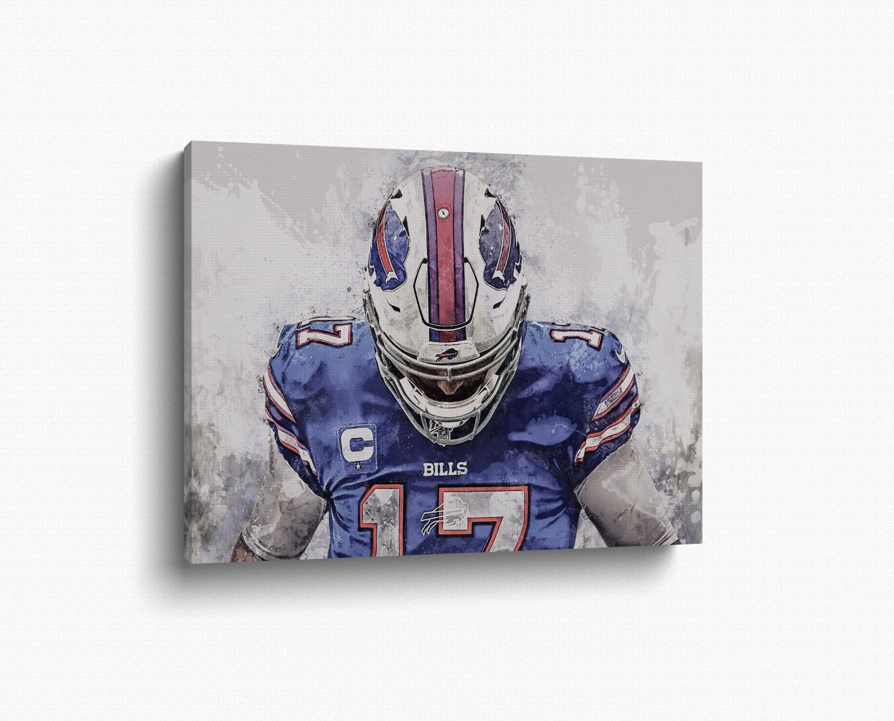 Josh Allen Wall Art Buffalo Bills Poster Football NFL Player Print Sports Home Décor, Birthday Gift