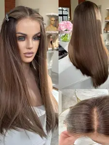 Chocolate Wig for Women, 13x4 HD Lace Front, Long Straight, Heat Resistant, 30 Inch, Natural Hairline, Daily/party/cosplay