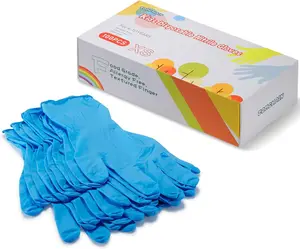 Kids Gloves Disposable for 4-10 Years - Latex and Powder Free - for Kids Festival Preparation, Crafting, Painting, Gardening